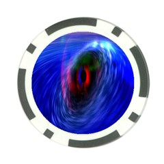 Black Hole Blue Space Galaxy Poker Chip Card Guard by Mariart