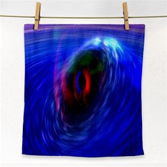 Black Hole Blue Space Galaxy Face Towel by Mariart