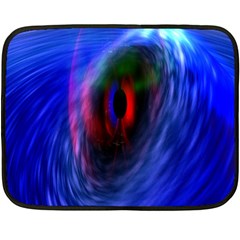 Black Hole Blue Space Galaxy Double Sided Fleece Blanket (mini) 