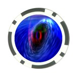 Black Hole Blue Space Galaxy Poker Chip Card Guard (10 pack) Front