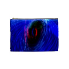 Black Hole Blue Space Galaxy Cosmetic Bag (medium)  by Mariart