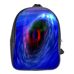 Black Hole Blue Space Galaxy School Bag (large)