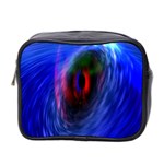 Black Hole Blue Space Galaxy Mini Toiletries Bag 2-Side Front