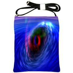 Black Hole Blue Space Galaxy Shoulder Sling Bags