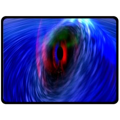 Black Hole Blue Space Galaxy Fleece Blanket (large)  by Mariart