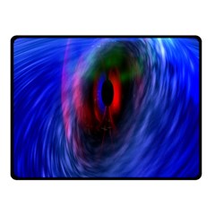 Black Hole Blue Space Galaxy Fleece Blanket (small) by Mariart