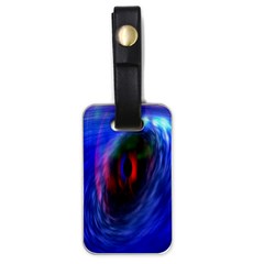 Black Hole Blue Space Galaxy Luggage Tags (one Side)  by Mariart