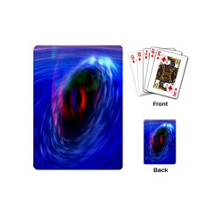 Black Hole Blue Space Galaxy Playing Cards (mini)  by Mariart