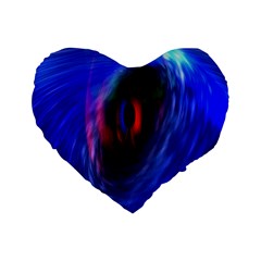 Black Hole Blue Space Galaxy Standard 16  Premium Heart Shape Cushions by Mariart