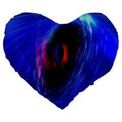 Black Hole Blue Space Galaxy Large 19  Premium Heart Shape Cushions by Mariart