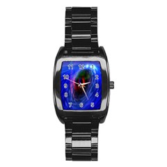 Black Hole Blue Space Galaxy Stainless Steel Barrel Watch