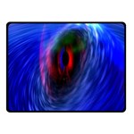 Black Hole Blue Space Galaxy Double Sided Fleece Blanket (Small)  45 x34  Blanket Front