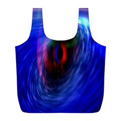 Black Hole Blue Space Galaxy Full Print Recycle Bags (l)  by Mariart