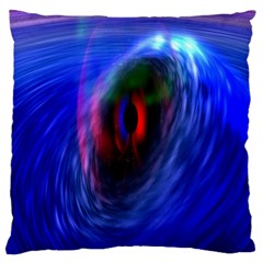 Black Hole Blue Space Galaxy Standard Flano Cushion Case (one Side) by Mariart