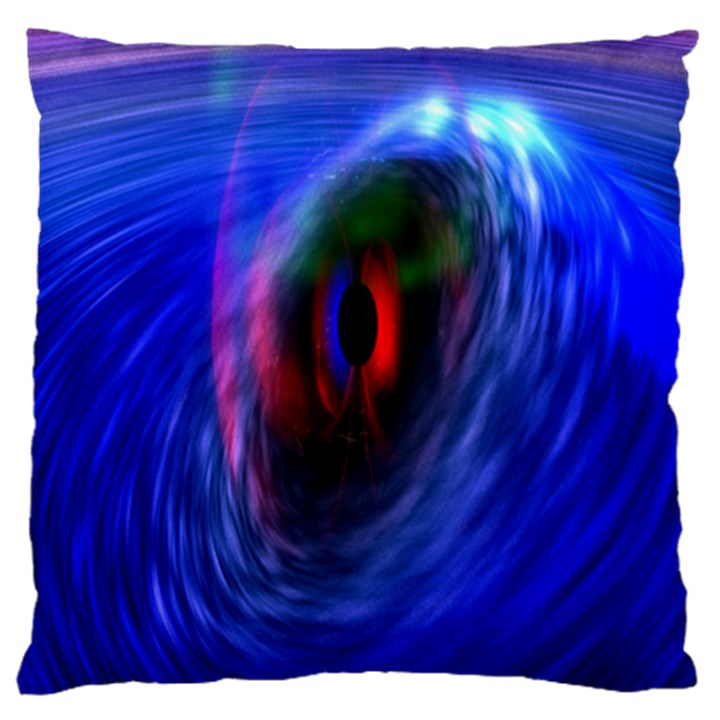 Black Hole Blue Space Galaxy Standard Flano Cushion Case (One Side)