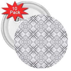 Background Pattern Diagonal Plaid Black Line 3  Buttons (10 Pack)  by Mariart