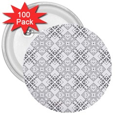 Background Pattern Diagonal Plaid Black Line 3  Buttons (100 Pack) 