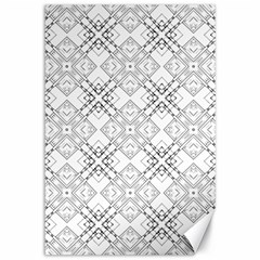 Background Pattern Diagonal Plaid Black Line Canvas 12  X 18  