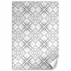 Background Pattern Diagonal Plaid Black Line Canvas 20  X 30  