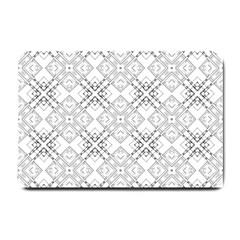 Background Pattern Diagonal Plaid Black Line Small Doormat 