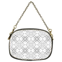 Background Pattern Diagonal Plaid Black Line Chain Purses (one Side) 