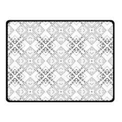 Background Pattern Diagonal Plaid Black Line Fleece Blanket (small)