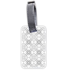 Background Pattern Diagonal Plaid Black Line Luggage Tags (one Side)  by Mariart