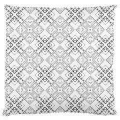 Background Pattern Diagonal Plaid Black Line Large Cushion Case (one Side)