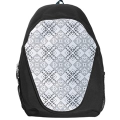 Background Pattern Diagonal Plaid Black Line Backpack Bag