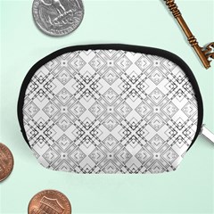 Background Pattern Diagonal Plaid Black Line Accessory Pouches (medium)  by Mariart