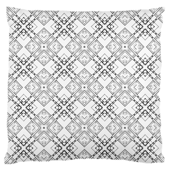 Background Pattern Diagonal Plaid Black Line Standard Flano Cushion Case (Two Sides)