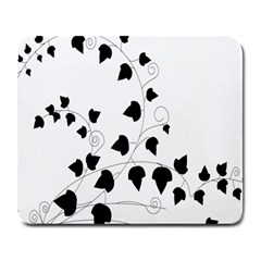 Black Leaf Large Mousepads