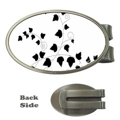 Black Leaf Money Clips (oval) 