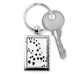 Black Leaf Key Chains (rectangle) 