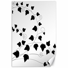 Black Leaf Canvas 24  X 36  by Mariart