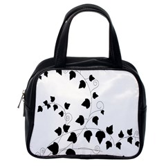 Black Leaf Classic Handbags (one Side) by Mariart