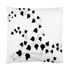 Black Leaf Standard Cushion Case (one Side) by Mariart