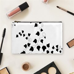 Black Leaf Cosmetic Bag (medium) 