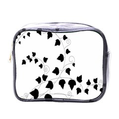 Black Leaf Mini Toiletries Bags