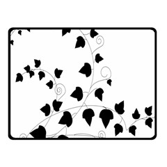 Black Leaf Fleece Blanket (small) by Mariart