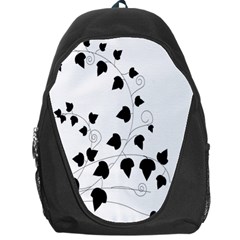 Black Leaf Backpack Bag