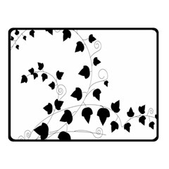 Black Leaf Double Sided Fleece Blanket (small) 