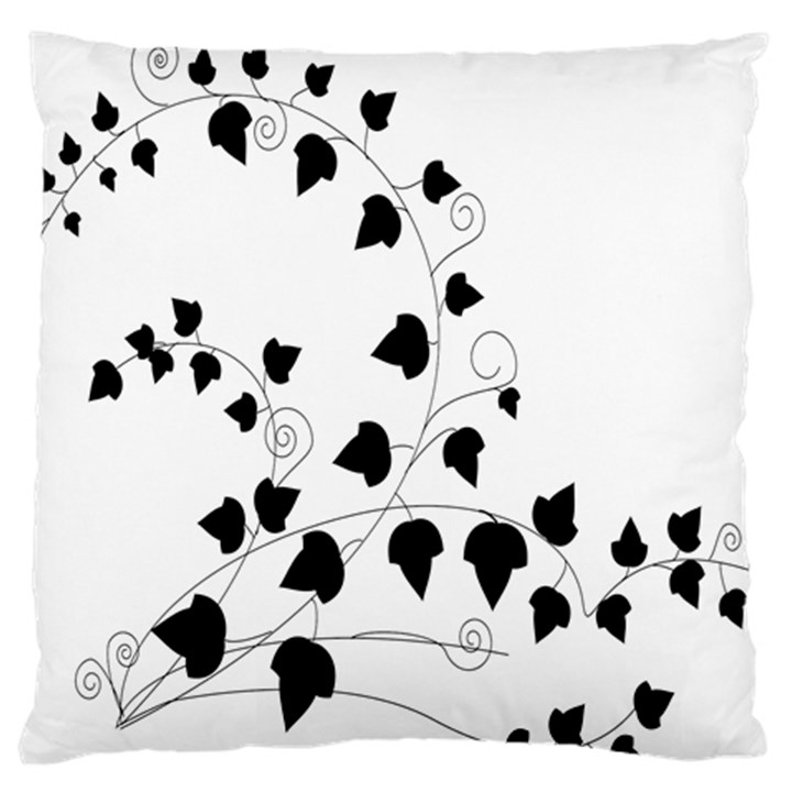 Black Leaf Standard Flano Cushion Case (Two Sides)