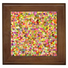 Multicolored Mixcolor Geometric Pattern Framed Tiles by paulaoliveiradesign