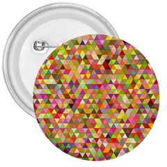 Multicolored Mixcolor Geometric Pattern 3  Buttons by paulaoliveiradesign