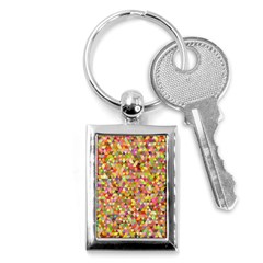 Multicolored Mixcolor Geometric Pattern Key Chains (rectangle)  by paulaoliveiradesign