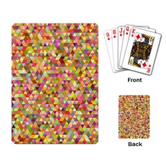 Multicolored Mixcolor Geometric Pattern Playing Card