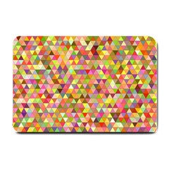 Multicolored Mixcolor Geometric Pattern Small Doormat  by paulaoliveiradesign