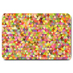 Multicolored Mixcolor Geometric Pattern Large Doormat  by paulaoliveiradesign