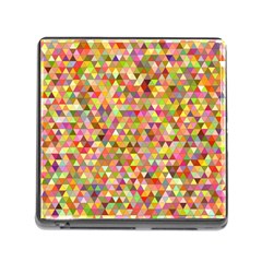 Multicolored Mixcolor Geometric Pattern Memory Card Reader (square) by paulaoliveiradesign